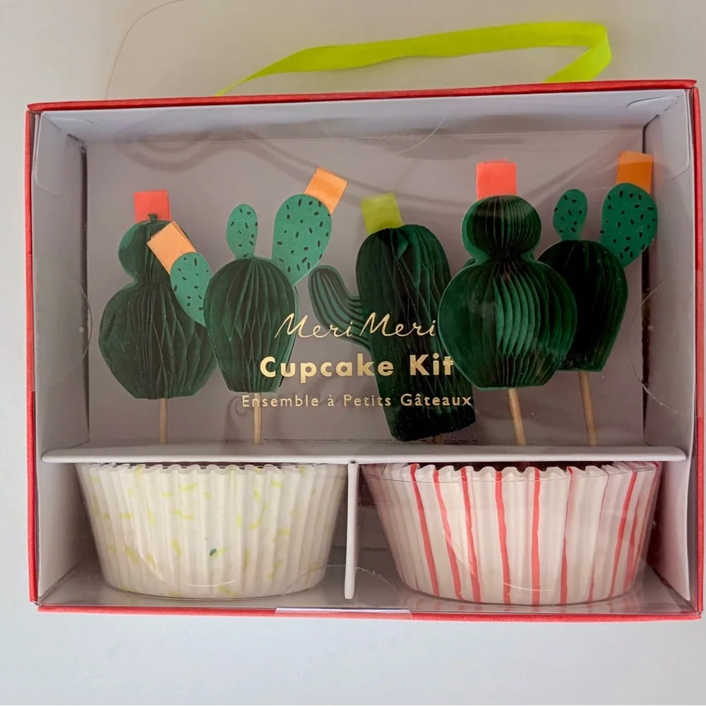 Rainbow Cactus Disposable Partyware Set